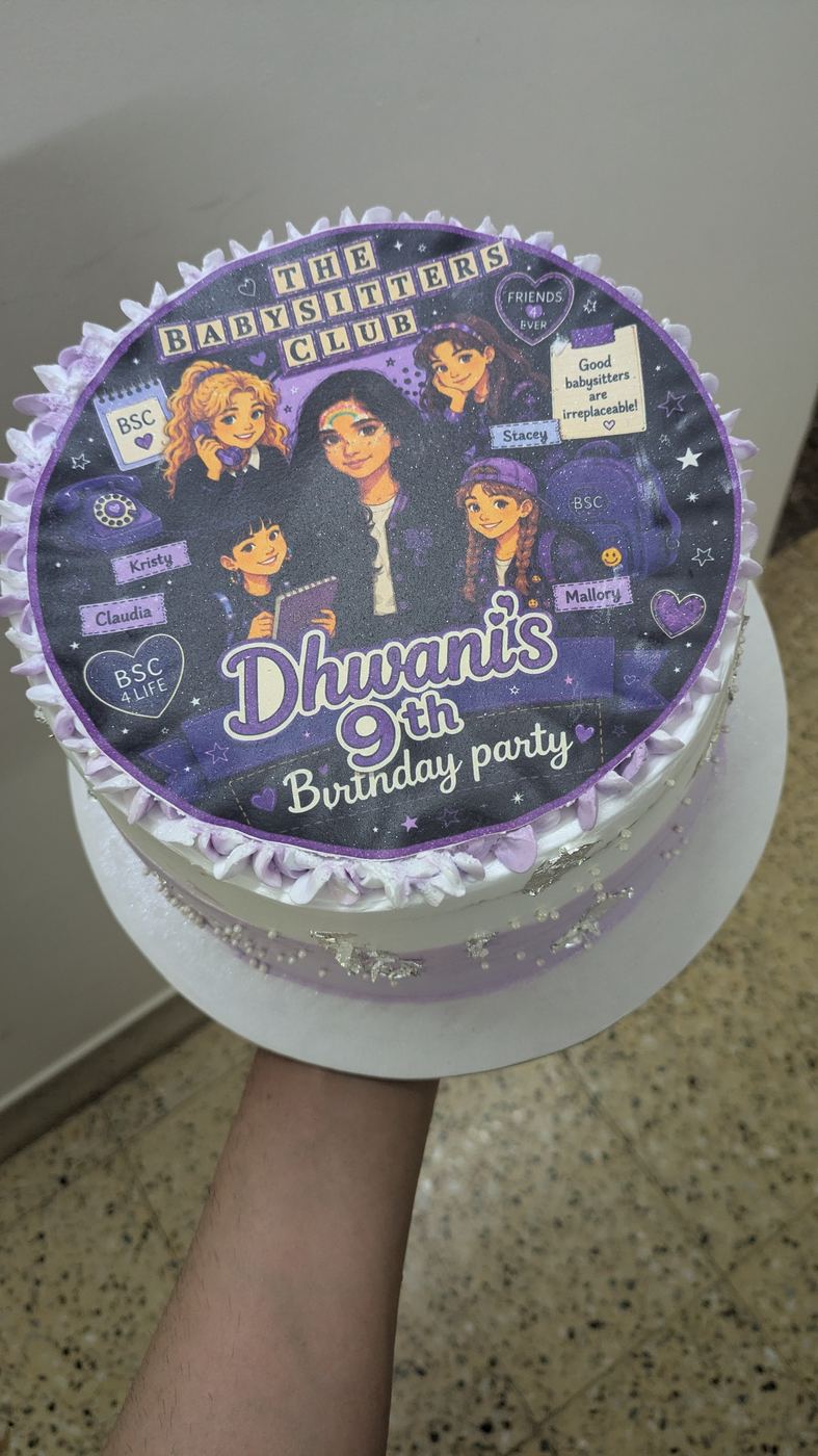 Custom printed birthday cake